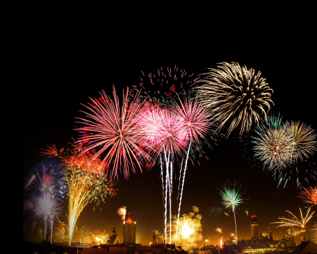 Большие батареи салютов